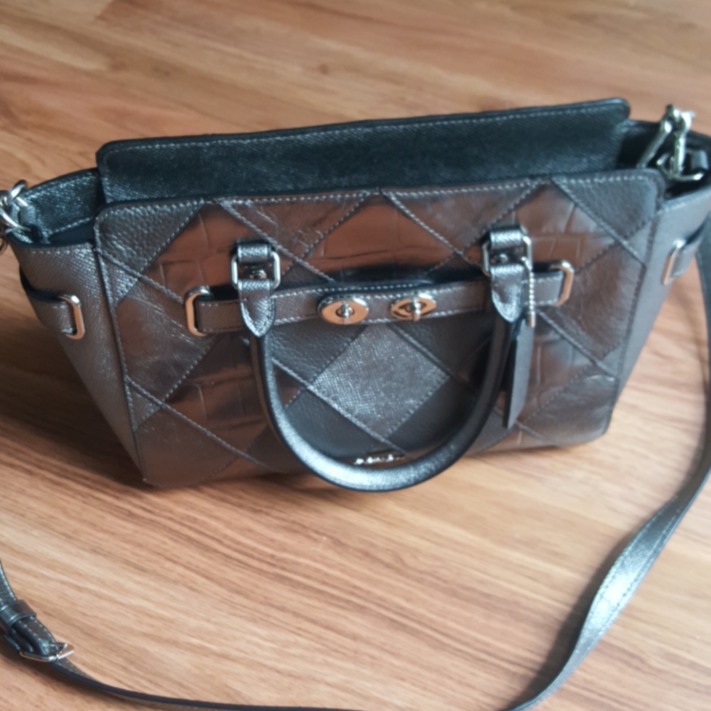 Coach Blake Carryall patchwork silver purse - rare